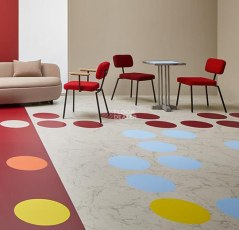 Forbo Allura Material 63576DR7 burgundy circle фото 2 | FLOORDEALER